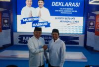 Pasangan H Muhidin dan H Hasnuriyadi Sulaiman (foto:istimewa)