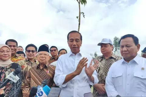 Presiden Joko Widodo Didampingi Wakil Presiden KH Ma'ruf Amin (foto:istimewa)