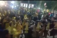 Demo Mahasiswa di Depan Gedung DPRD Kalsel di Jalan Lambung Mangkurat, Kota Banjarmasin (foto:istimewa)