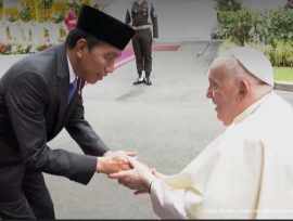 Sri Paus Fransiskus di Istana Merdeka Disambut Presiden Joko Widodo (Foto Istimewa)