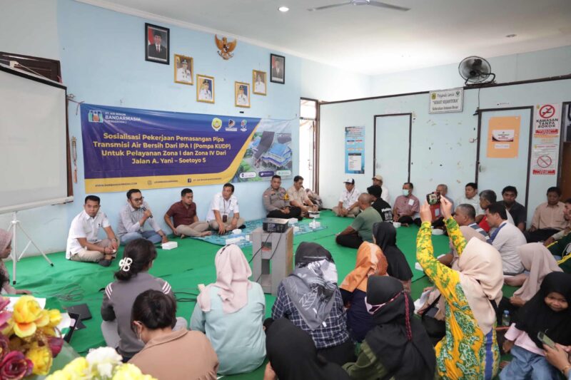 Warga Antasan Besar, Mendapat Sosialisasi dari PAM Bandarmasih (foto:istimewa)