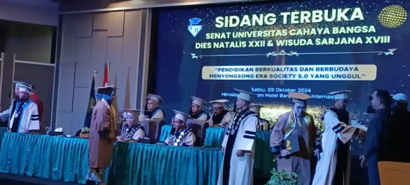 Sidang Terbuka Senat Universitas Cahaya Bangsa Dies Natalis XXII & Wisuda Sarjana XVIII 