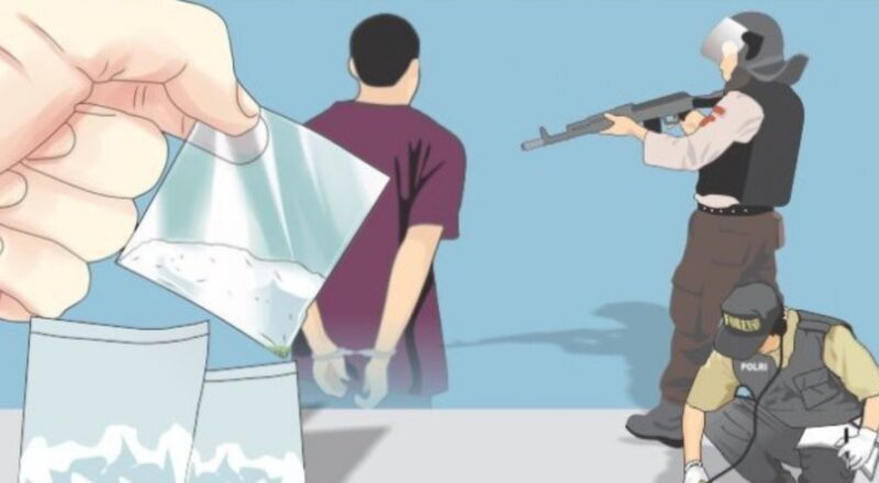 Ilustrasi penangkapan pengedar Sabu (Foto Istimewa/bomindonesia)