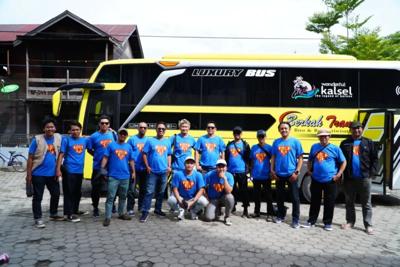 Tim FWE Kalsel saat Berada di Objek Wisata Loksado Kabupaten HSS, Kalsel (foto:bomindonesia)