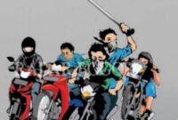Ilustrasi Geng Motor (foto:istimewa/bomindonesia)