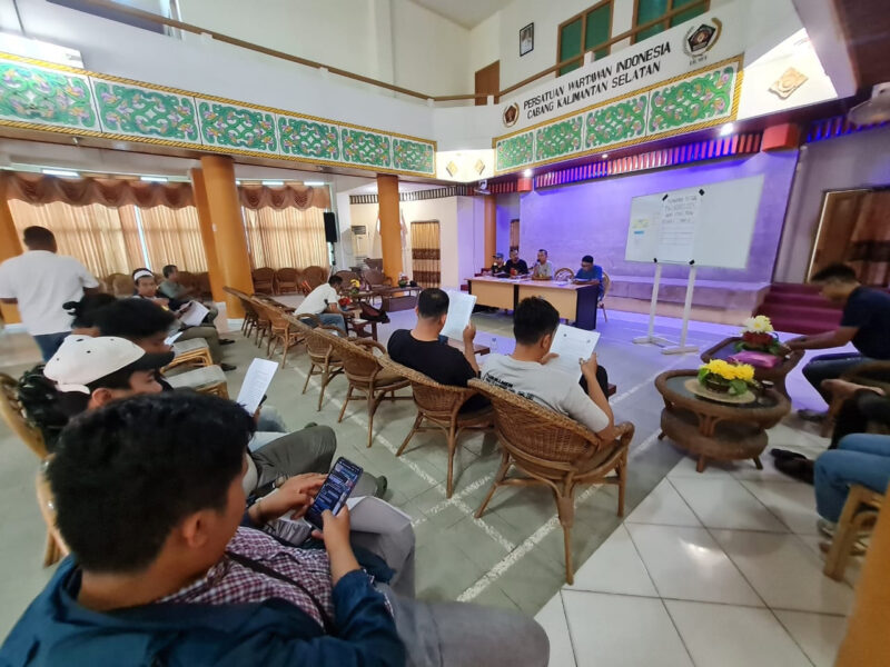 Digelar Technical Meeting pada persiapan teknis dan tata laksana sebelum acara di Gedung PWI Kalsel (foto:istimewa/bomindonesia) 