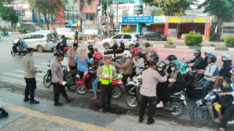 Polresta Banjarmasin Siapkan Rest Area dan Bagikan Makanan Gratis untuk Jemaah (Foto Istimewa/Bomindonesia)