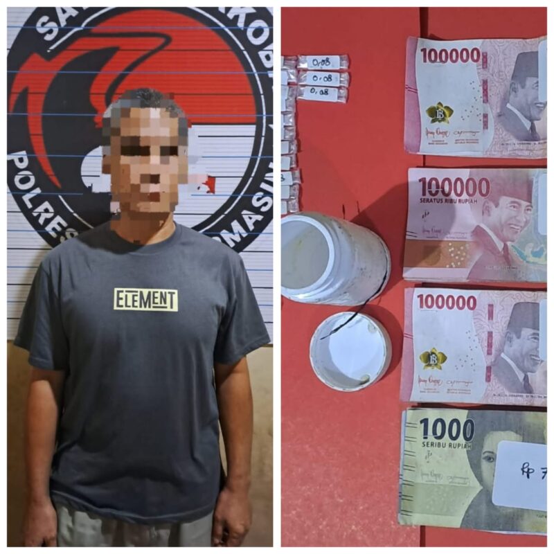 Tersangka dan barang bukti (Foto Istimewa/Bomindonesia)