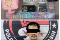 Tersangka beserta barang bukti (Foto Istimewa/Bomindonesia)
