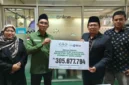 Penyerahan penghimpunan zakat melalui Super App NU Online pada triwulan ke-4, kepada NU Care-LAZISNU. Serah terima dilakukan di Kantor Redaksi NU Online (foto:nu.or.id/istimewa)

