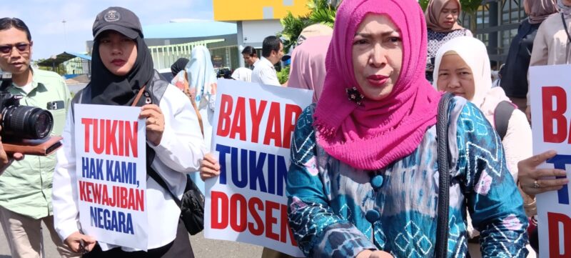 ASN Dosen ULM Unjuk Rasa Menuntut Pembayaran Tukin (foto:bomindonesia)