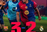 Barcelona Rayakan Kemenangan atas Real Madrid di Final Copa del Rey 2025 di Stadion La Cartuja, Sevilla, Minggu (27/4/2025). (Foto: X/ Twitter)