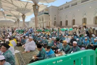Jemaah Haji di Masjid Nabawi Madinah