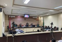 Suasana sidang kasus suap dan gratifikasi OTT KPK yang berlangsung di Pengadilan Tipikor Banjarmasin menghadirkan saksi ahli administrasi (Foto Istimewa)
