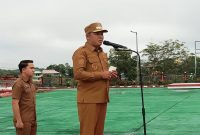 Wabup Rahmanto Muhiddin pimpin apel gabungan (foto :Maya)