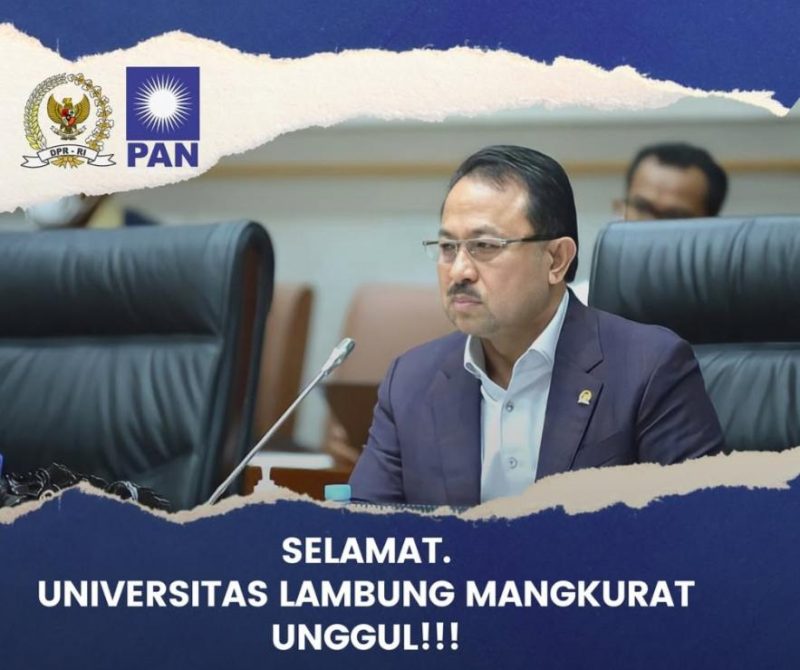 Anggota DPR-RI Pangeran Khairul Saleh memberi ucapan selamat atas capaian ULM meraih kembali Akreditasi Unggul. (foto: tangkapan layar Instagram @sultankhairulsaleh)