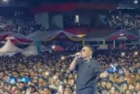 Penampilan penyanyi papan atas jadi puncak acara penutupan Festival Budaya Isen Mulang dan Kalteng Expo 2025 (Foto Tangkapan layar video IG @infokalteng.co)
