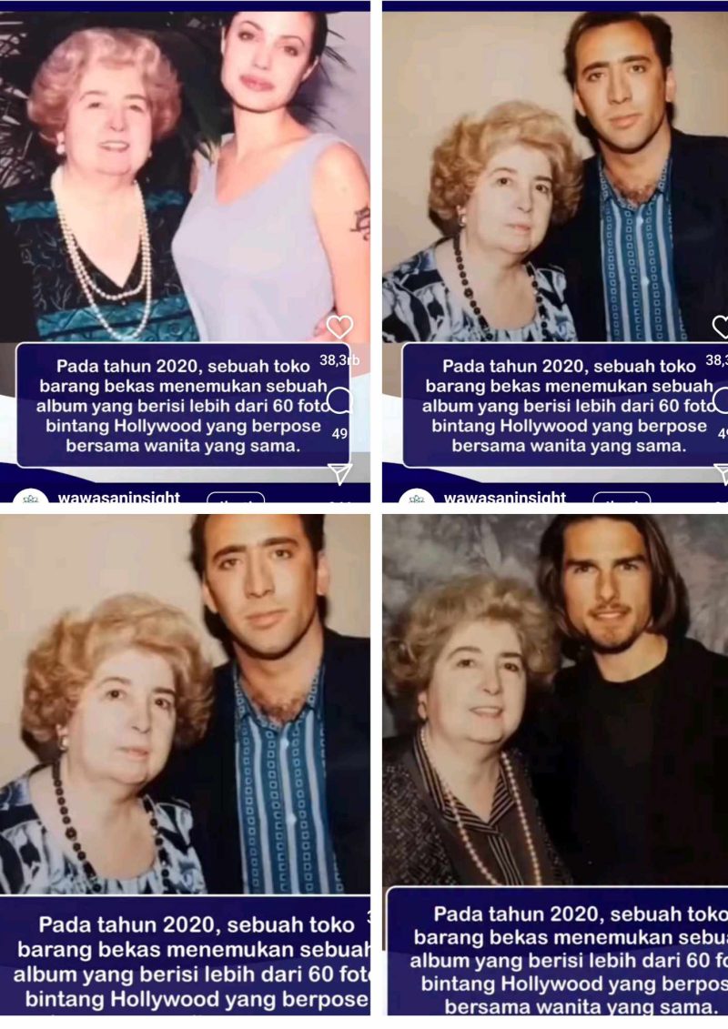 Kolaborasi foto Maria Snoeys-Lagler bersama beberapa diantaranha foto artis Hollywood 90 an (Foto IG @wawasaninsight)