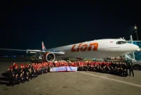 Pesawat Lion Air Melayani Penerbangan Haji di Embarkasi Banjarmasin Bandara Syamsudin Noor di Kota Banjarbaru