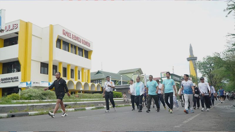 Jalur Car Free Day Banjarmasin, Dimulai dari 0 Kilometer Banjarmasin.