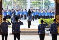 Apel Korpri di Halaman Pemko Banjarmasin dipimpin Wakil Wali Kota Banjarmasin, Ananda.