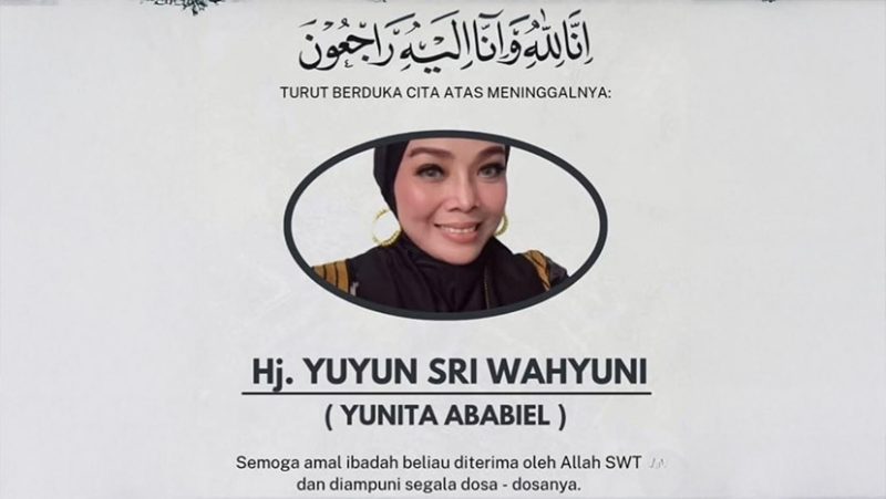 Almarhumah Yunita Ababiel (Tangkapan layar akun Instagram @elvy_sukaesih )
