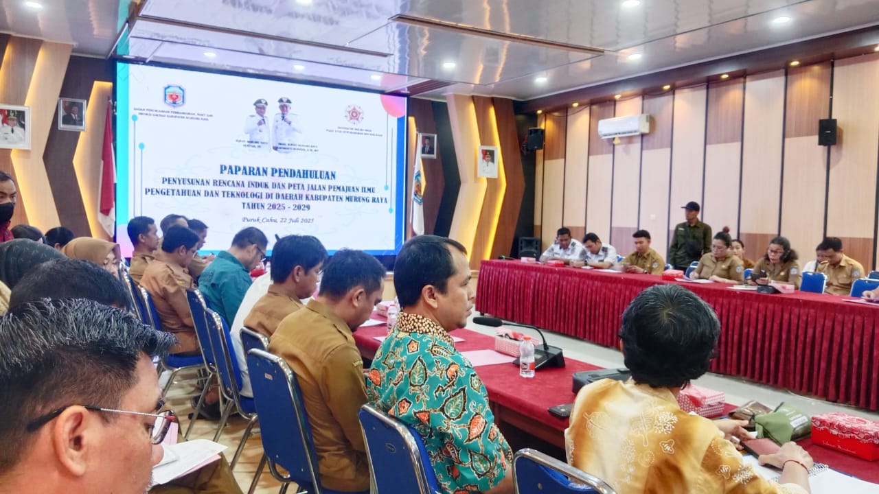 Kegiatan paparan rencana awal penyusunan RIPJPID Kabupaten Murung Raya tahun 2025–2029. (Foto: Maya)