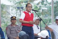 Sambutan Dr. Machli Riyadi, S.H., M.H. saat Jalan Santai Merdeka Funwalk