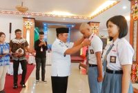 Wabup Rahmanto saat membuka pemusatan latihan 59 calon Paskibraka. (foto: Maya)