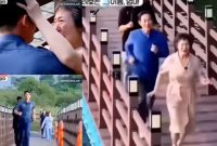 Kolase Julius Manalo berlari sambil berteriak memanggil ibu nya dan sang ibu juga berlari dari arah lain untuk memeluk putranya yang 31 tahun berpisah ,hingga kedua nya akhirnya berpelukan (tangkapan layar @wissenlab)