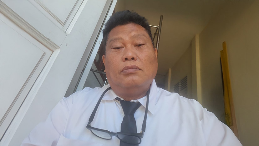 Ketua LSM KAKI Kalsel H Akhmat Husaini SH Saat menghadiri sidang (Foto Istimewa)