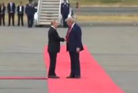 Pertemuan bersejarah antara Presiden Amerika Serikat Donald Trump dan Presiden Rusia Vladimir Putin berlangsung di Anchorage, Alaska, Jumat (15/8/2025) (tangkapan layar akun Instagram @realdonaldtrump )