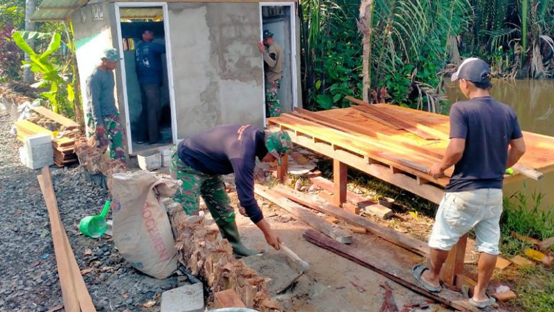 Sinergi Satgas TMMD dan Warga Bangun Fasilitas Musala