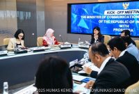 Menteri Komunikasi dan Digital Meutya Hafid saat menerima Deputi Director Prospera Della Temenggung di Kantor Kementerian Komdigi, Jakarta Pusat, mengatakan kolaborasi ini menargetkan kontribusi ekonomi digital sebesar 19 persen terhadap Produk Domestik Bruto (PDB) Indonesia pada 2045. Foto: Dok Kemkomdigi