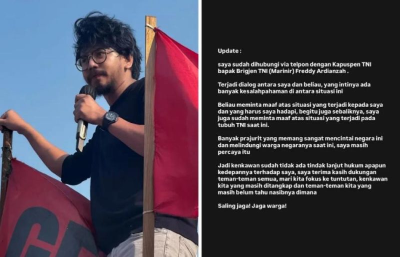 Ferry Irwandi dan TNI Sepakat Damai usai Jalin Dialog | Gambar: Kolase Instagram/@irwandiferry
