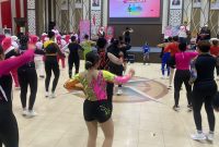 lomba senam yang digelar Perhimpunan Perempuan Lintas Profesi Indonesia (PPLIPI) Kalimantan Selatan (Kalsel) di Aula Kayuh Baimbai