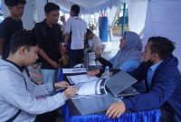 Job Fair 2025 yang diselenggarakan Dinas Koperasi, Usaha Mikro, dan Tenaga Kerja (Diskopumker) di Balai Kota Banjarmasin