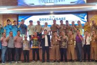 Wakil Bupati Syairi Muklis membuka Acara Sosialisasi Pengendalian Hak Tanah dan ruang si hadiri Dirjen Kementerian ATR / BPN di Aula Kantor Bupati Kotabaru