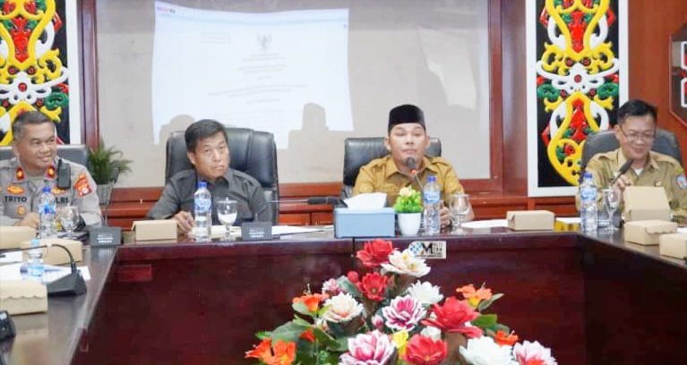 Rapat persiapan Satuan Tugas (Satgas) Percepatan Penyelenggaraan Program Makan Siang Bergizi Gratis (MBG) Kabupaten Murung Raya (foto: Diskominfo)