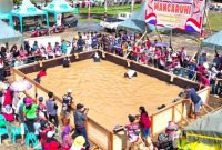 Kemeriahan lomba Mangaruhi di alun-alun Jorih Jerah Puruk Cahu (foto: Diskominfo)