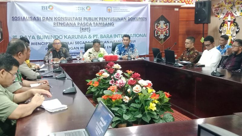 Kegiatan Sosialisasi dan Konsultasi Publik Penyusunan Dokumen Rencana Pasca Tambang (RPT) bagi perusahaan pertambangan (foto: Maya)
