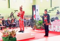 Acara Peringatan Sumpah Pemuda ke-97 tahun di GOR Tana Malai Tolung Lingu, Puruk Cahu (foto: Maya)