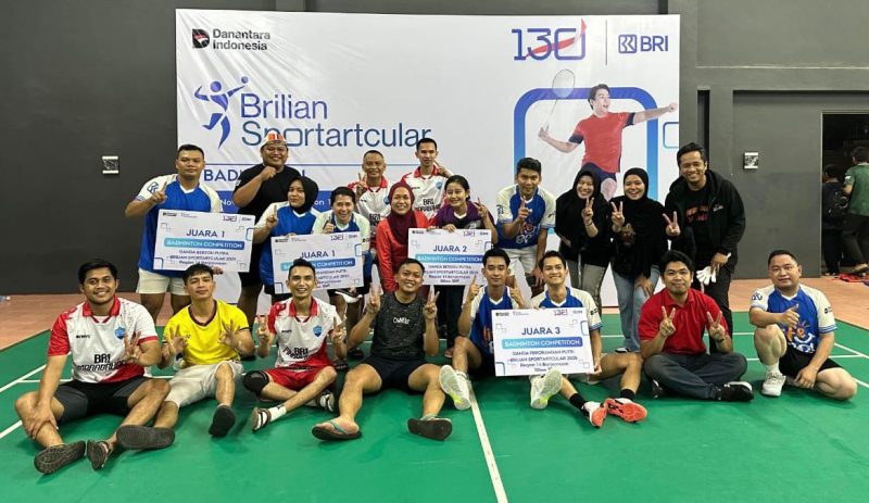 Tim Badminton Putra dan Putri BRI Region 14 Banjarmasin Pertahankan Gelar di BRI SportartCular 2025
