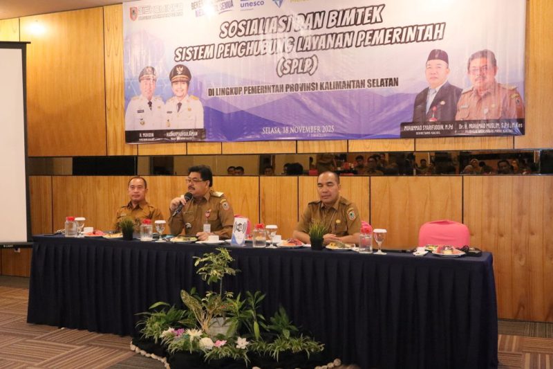 Dinas Komunikasi dan Informatika (Diskominfo) Provinsi Kalimantan Selatan menggelar Sosialisasi dan Bimbingan Teknis (Bimtek) Sistem Penghubung Layanan Pemerintah (SPLP)