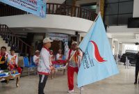 Pelepasan kontingen NPCI Banjarmasin oleh Sekdako Banjarmasin, Ikhsan Budiman.