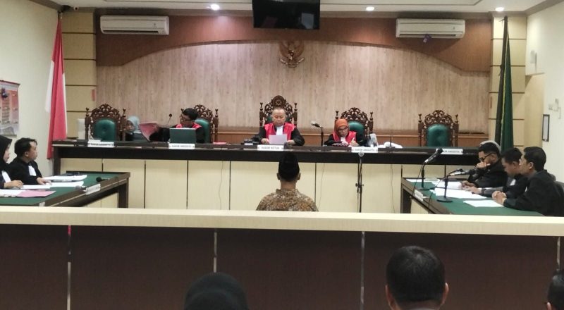 Aulia Rahman saat mengikuti sidang perdana dengan agenda pembacaan dakwaan oleh JPU (Foto Istimewa)
