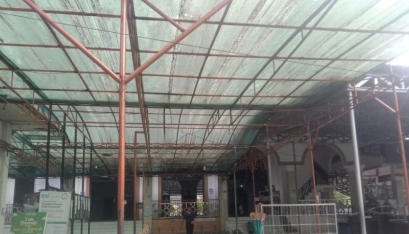 Atap kanopi Masjid Baitul Hikmah ULM (Foto Istimewa)