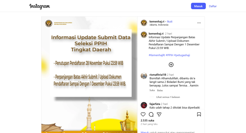 Cek Batas Akhir Upload Dokumen Petugas Haji 2026