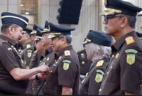 Jaksa Agung ST Burhanuddin melantik dan memimpin pengambilan sumpah jabatan serta serah terima jabatan pejabat eselon II di lingkungan Kejaksaan Agung RI. (Foto: Kejaksaan Agung RI/)