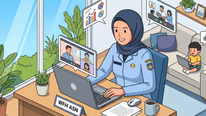 Work From Home (WFH) Satu Hari Dalam Sepekan (ilustrasi)